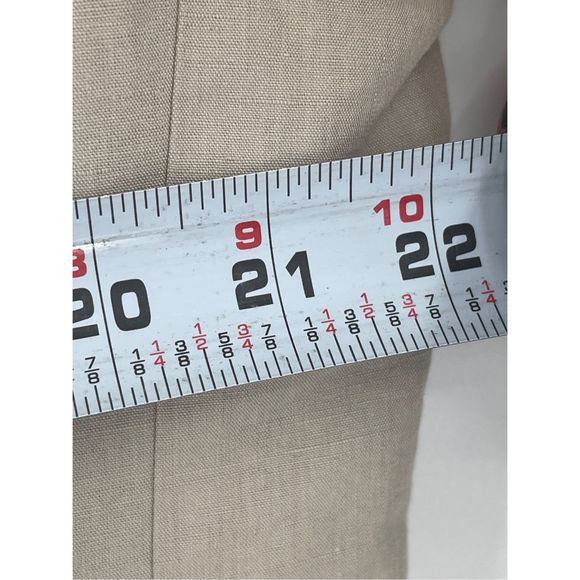 Calvin Klein Blazer Men Large 44R Beige Tan Linen Blend 2 Button Sport Coat - Picture 6 of 11